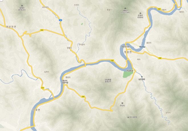 남천계곡지도